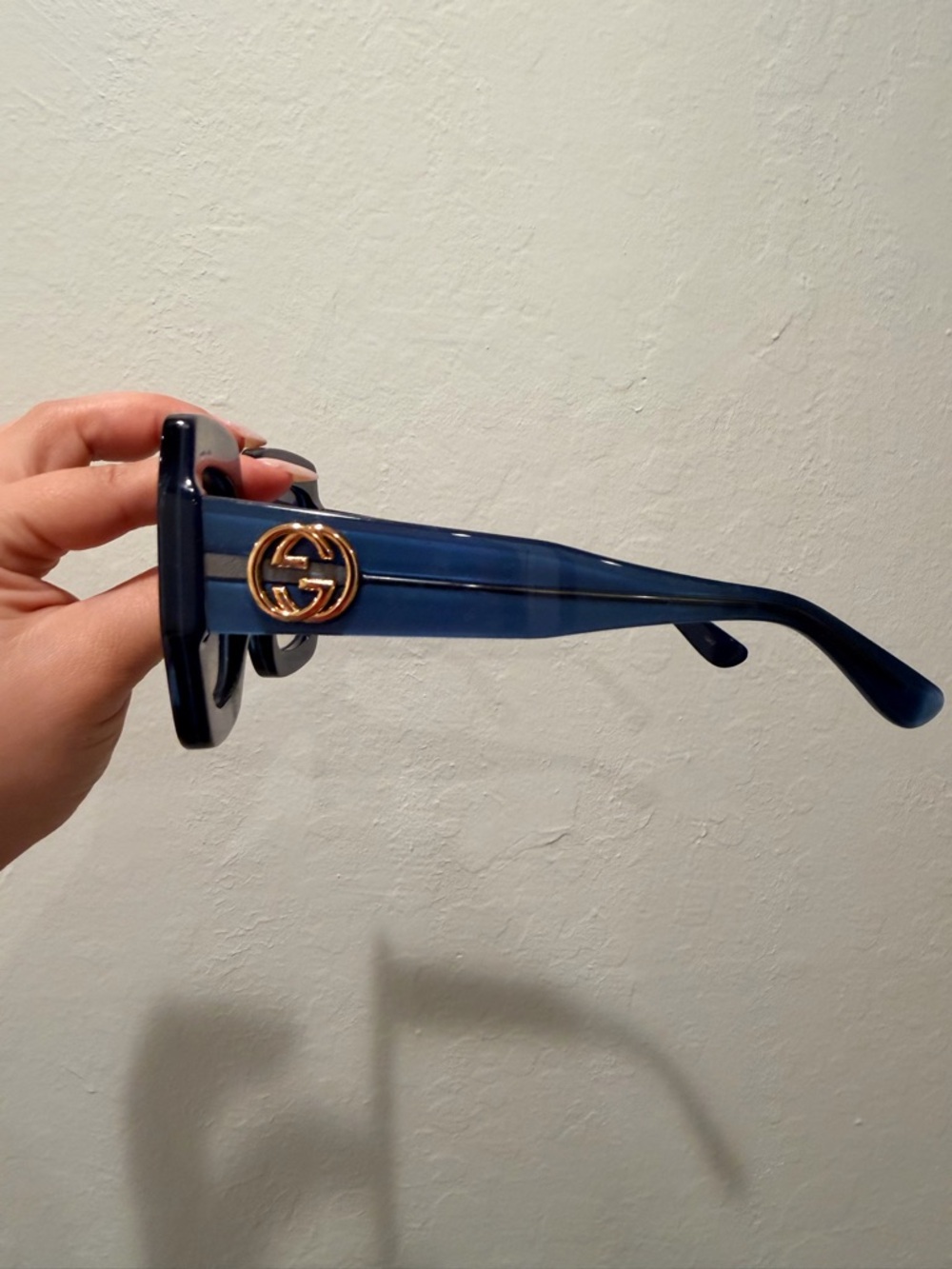 Gucci Women's Oversized Square Sunglasses - Navy Blue - Picture 3 of 6